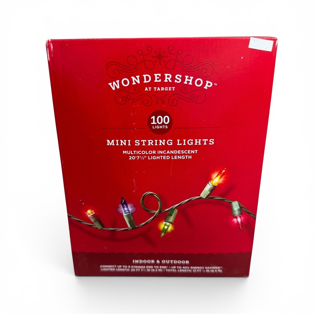 Wondershop Target 100‎ Multicolor Incandescent Mini String Lights Indoor Outdoor